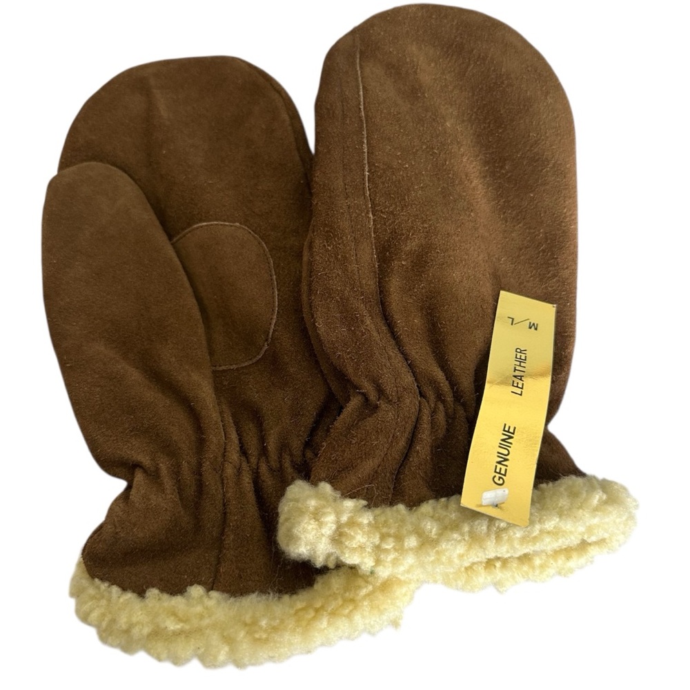 Leather Mittens NWT M/L